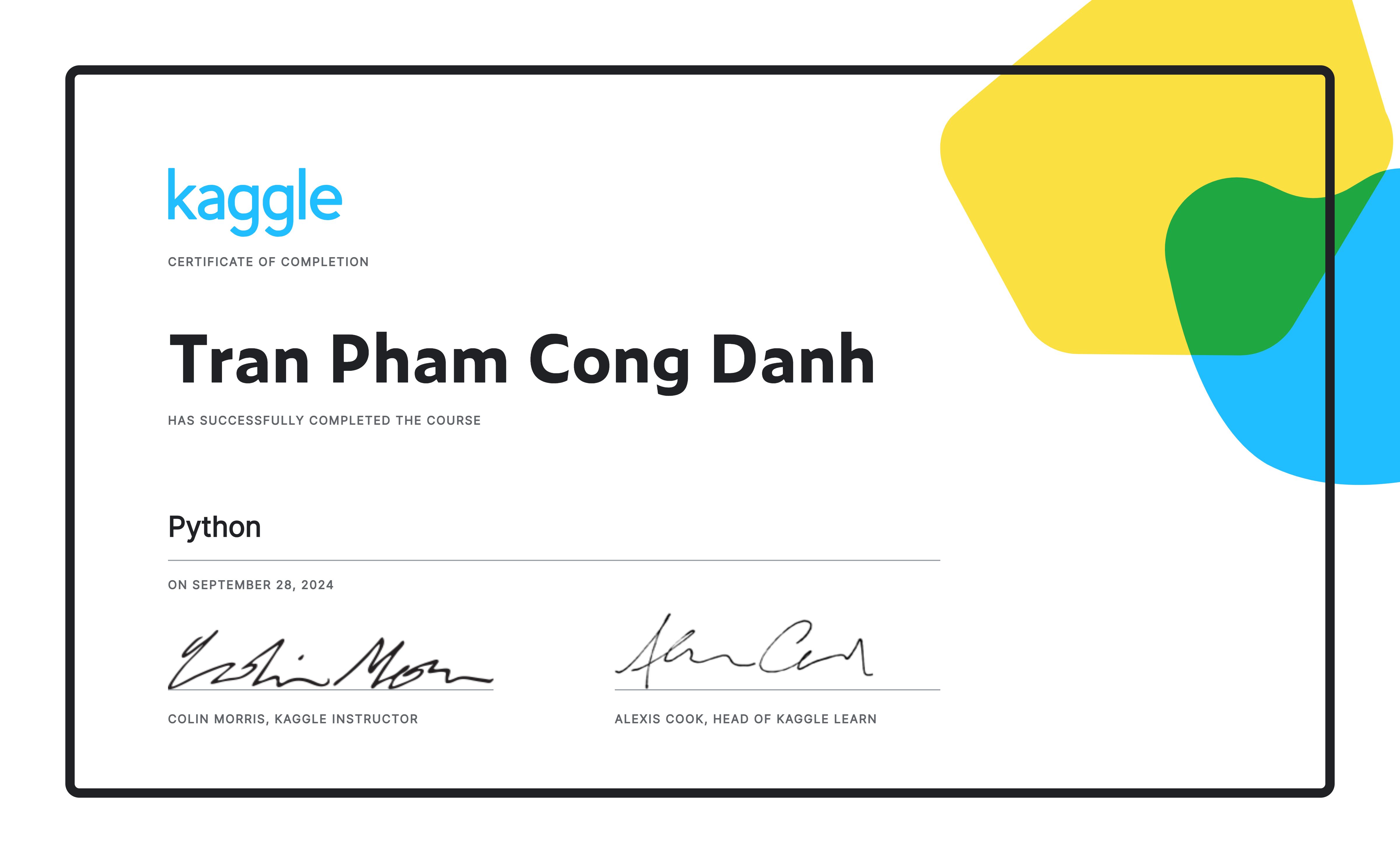 Python certificate